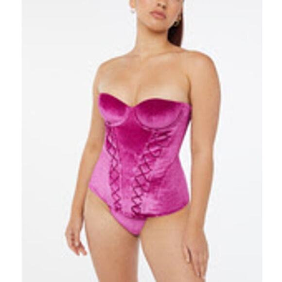 Savage Fenty Velvet Vixen Corset In Purple Heat Large NWT - Picture 1 of 9